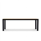 Manhattan dining tuintafel 6 personen | polywood + aluminium | Natural Wood/antraciet | 240cm