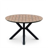 Cervo dining tuintafel 4 personen | polywood + aluminium | bruin | 120cm rond