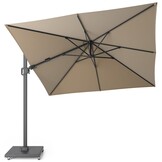 Milano T² zweefparasol | 300x300cm met Monza parasolvoet 90kg | taupe