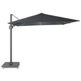 Milano T² zweefparasol - inclusief LED | 300x300cm met Monza parasolvoet 90kg | antraciet