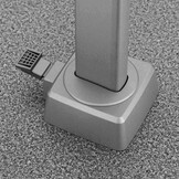 Challenger T² zweefparasol | Ø350cm rond met Monza parasolvoet 90kg | wit