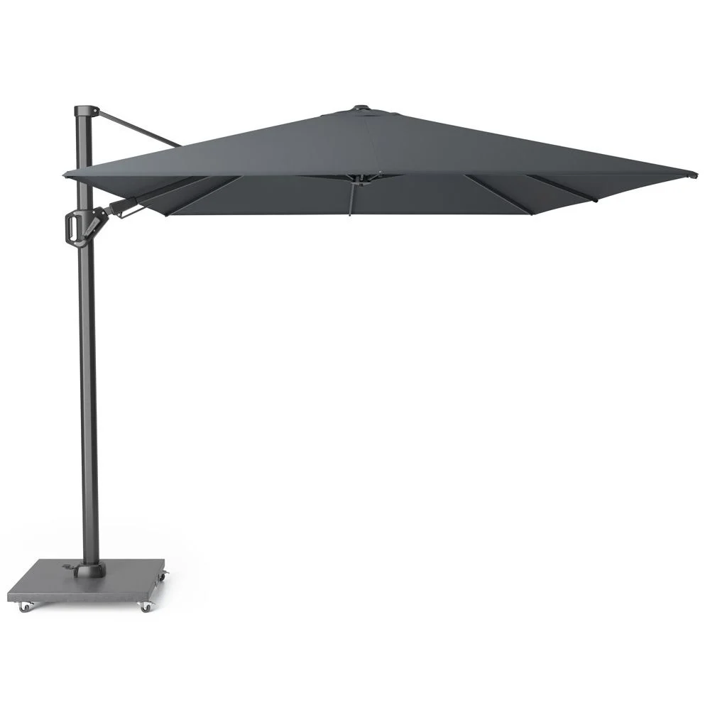 Challenger T² zweefparasol | 350x260cm met Monza parasolvoet 90kg | antraciet