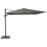 Challenger T² zweefparasol | 300x300cm met Monza parasolvoet 90kg | olijfgroen