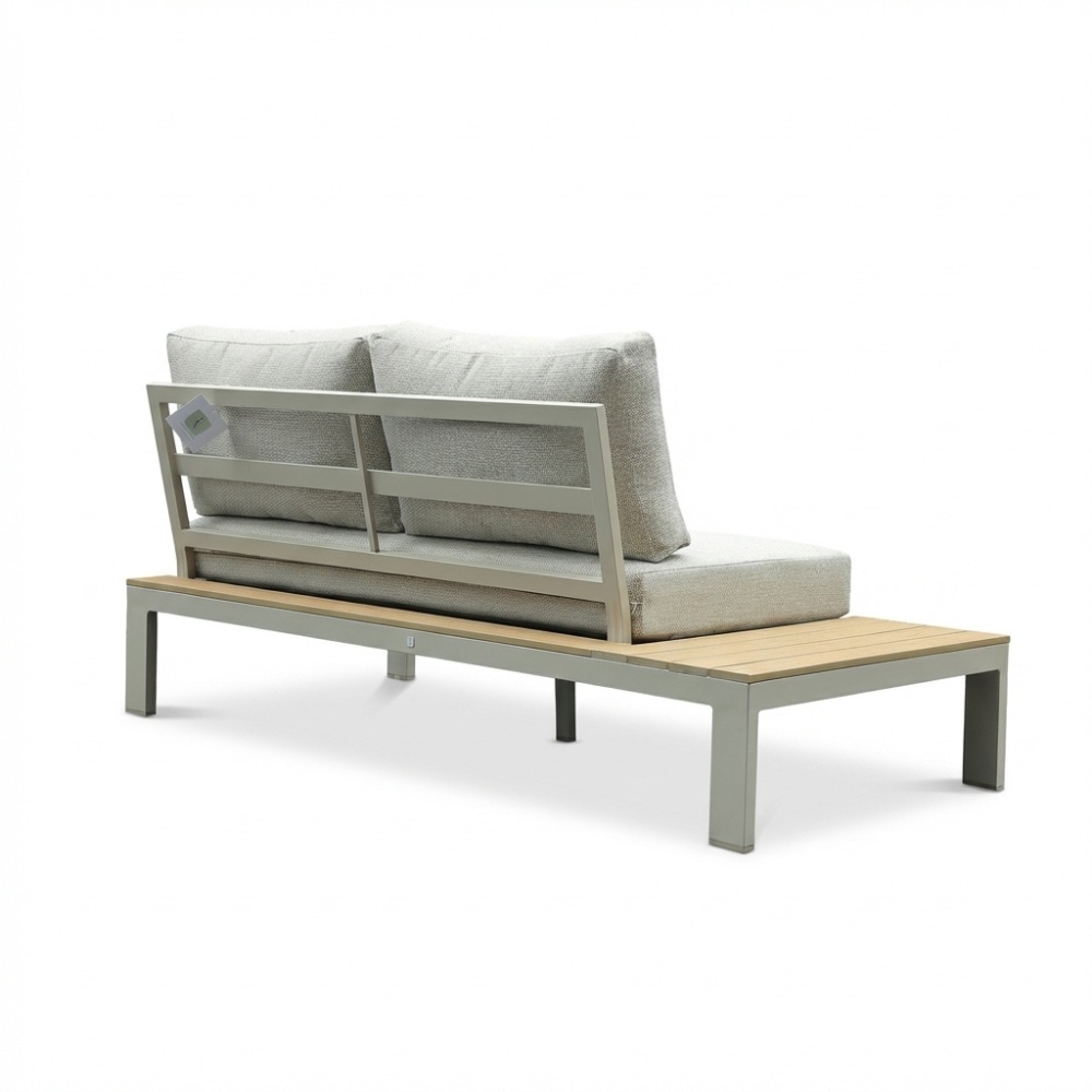 Barcelona hoek loungeset beige 5 personen | aluminium + polywood | beige | 4-delig - 270x270cm