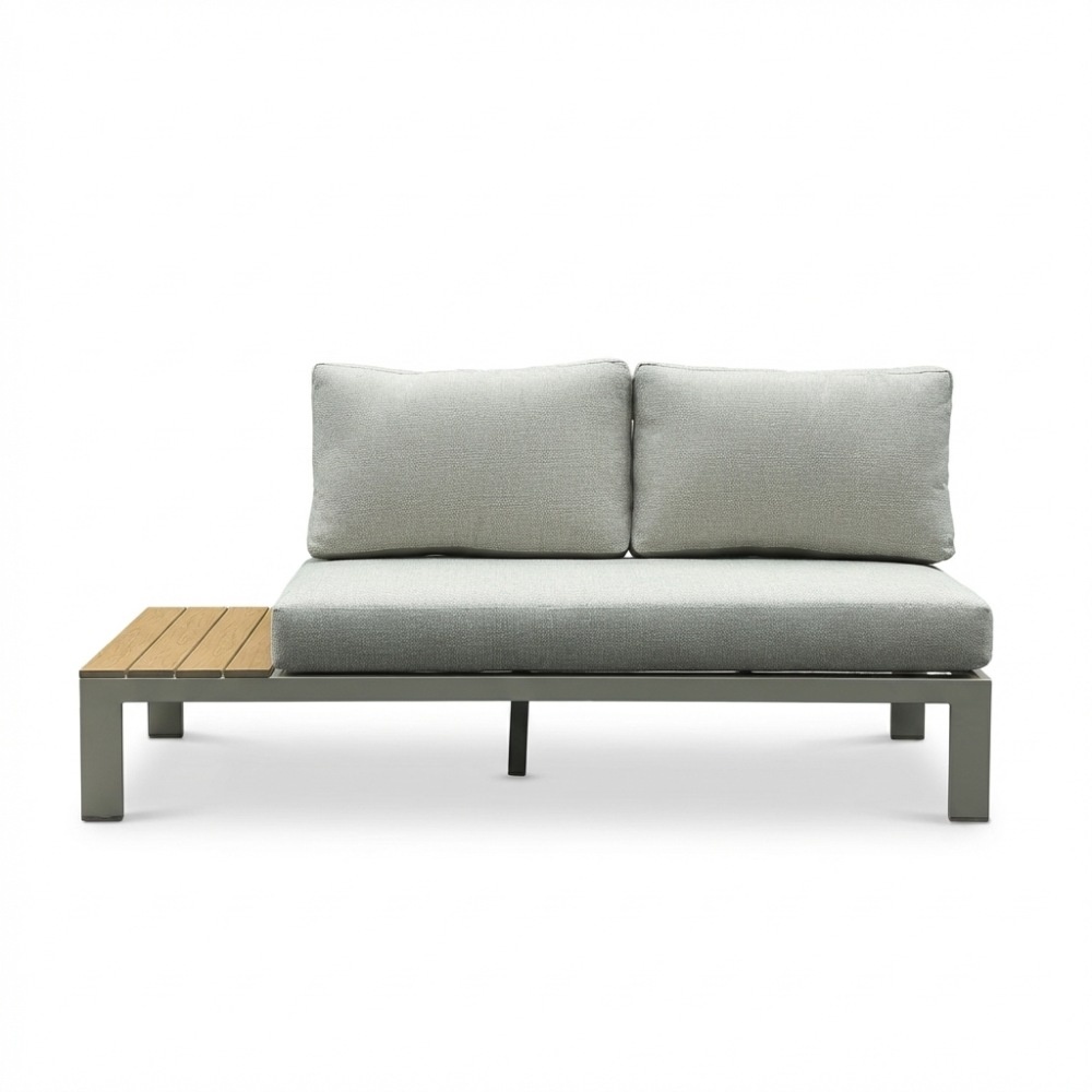 Barcelona hoek loungeset beige 5 personen | aluminium + polywood | beige | 4-delig - 270x270cm