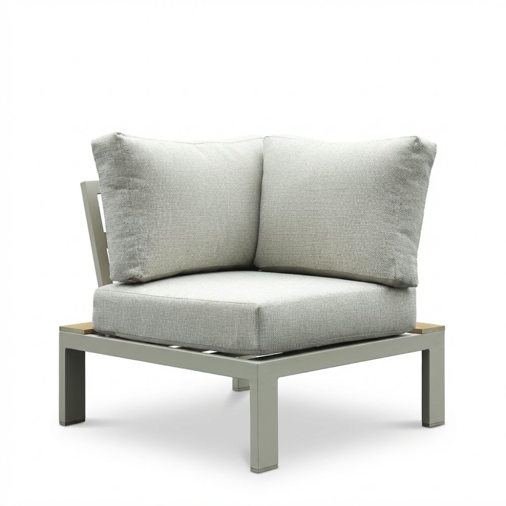 Barcelona hoek loungeset beige 5 personen | aluminium + polywood | beige | 4-delig - 270x270cm