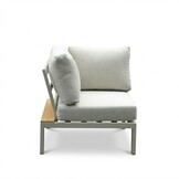 Barcelona hoek loungeset beige 5 personen | aluminium + polywood | beige | 4-delig - 270x270cm