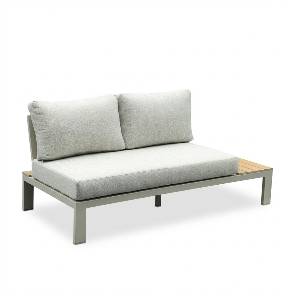 Barcelona hoek loungeset beige 5 personen | aluminium + polywood | beige | 4-delig - 270x270cm