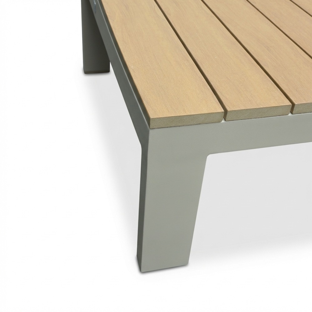 Barcelona hoek loungeset beige 5 personen | aluminium + polywood | beige | 4-delig - 270x270cm