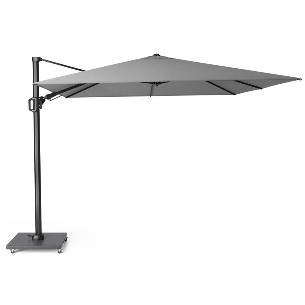Challenger T² zweefparasol - premium doek | 300x300cm met Monza parasolvoet 90kg | Manhattan