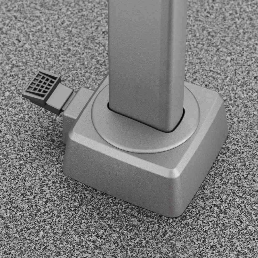 Challenger T² zweefparasol - premium doek | 300x300cm met Monza parasolvoet 90kg | Manhattan