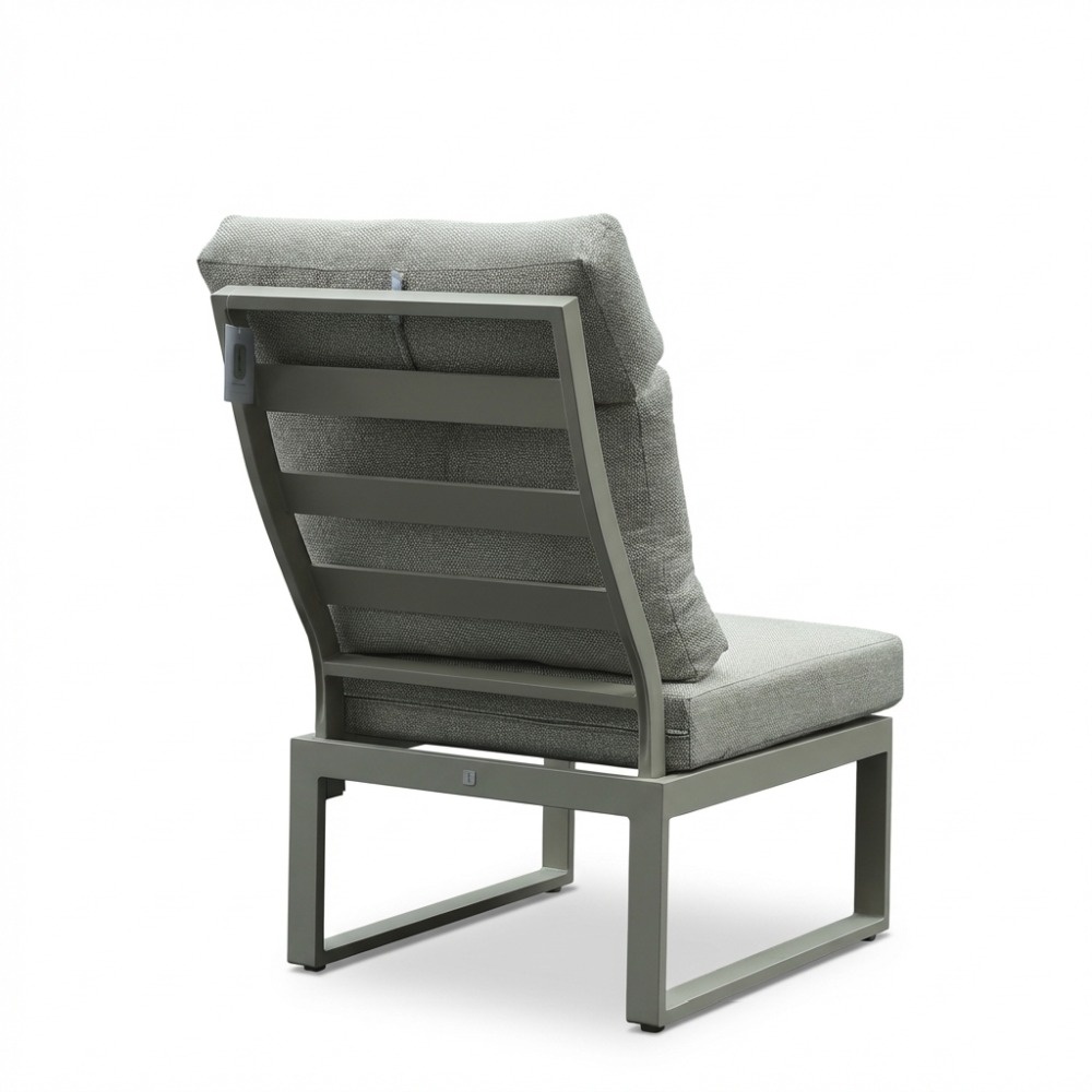 Manhattan dining loungeset - verstelbaar 6 personen | aluminium + polywood | beige | 5-delig - 273x213cm