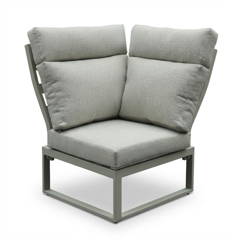 Manhattan dining loungeset - verstelbaar 6 personen | aluminium + polywood | beige | 5-delig - 273x213cm