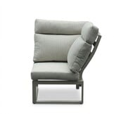 Manhattan dining loungeset - verstelbaar 6 personen | aluminium + polywood | beige | 5-delig - 273x213cm