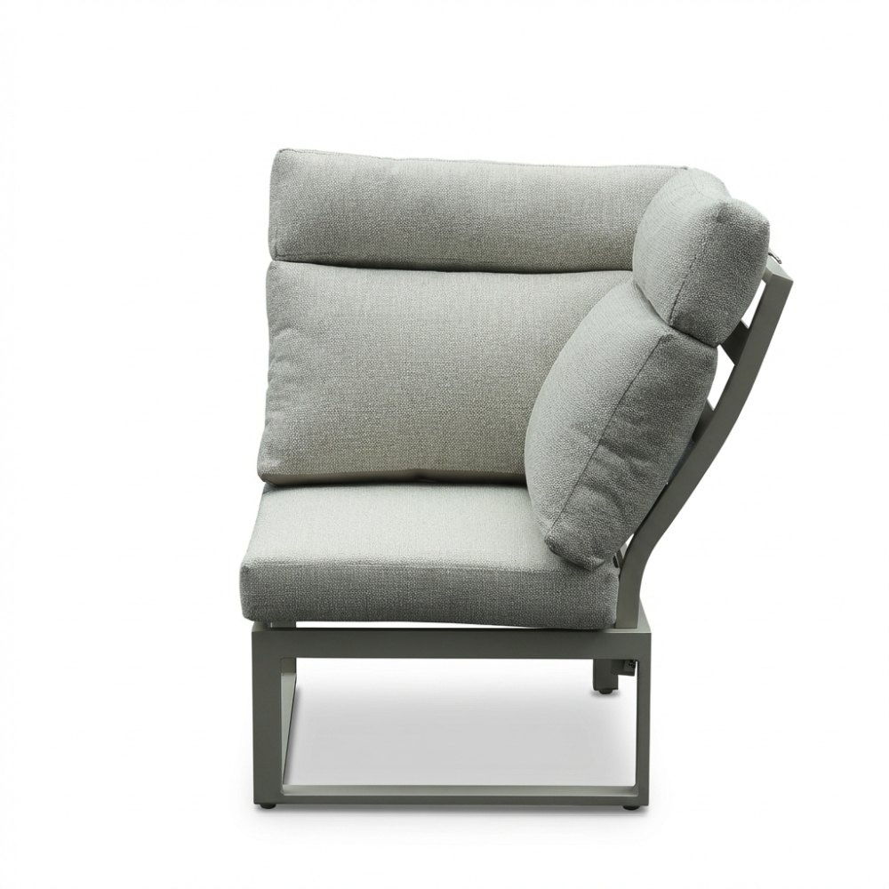 Manhattan dining loungeset - verstelbaar 6 personen | aluminium + polywood | beige | 5-delig - 273x213cm