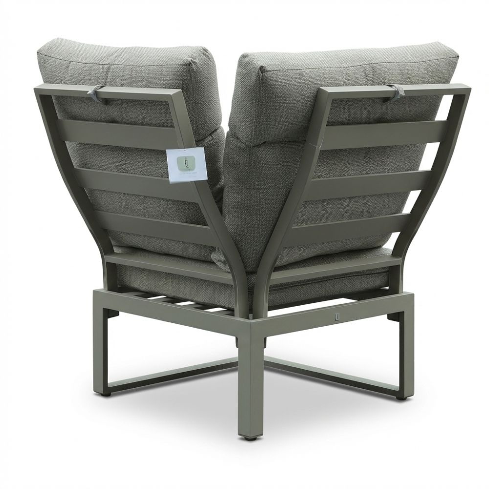 Manhattan dining loungeset - verstelbaar 6 personen | aluminium + polywood | beige | 5-delig - 273x213cm