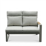 Manhattan dining loungeset - verstelbaar 6 personen | aluminium + polywood | beige | 5-delig - 273x213cm