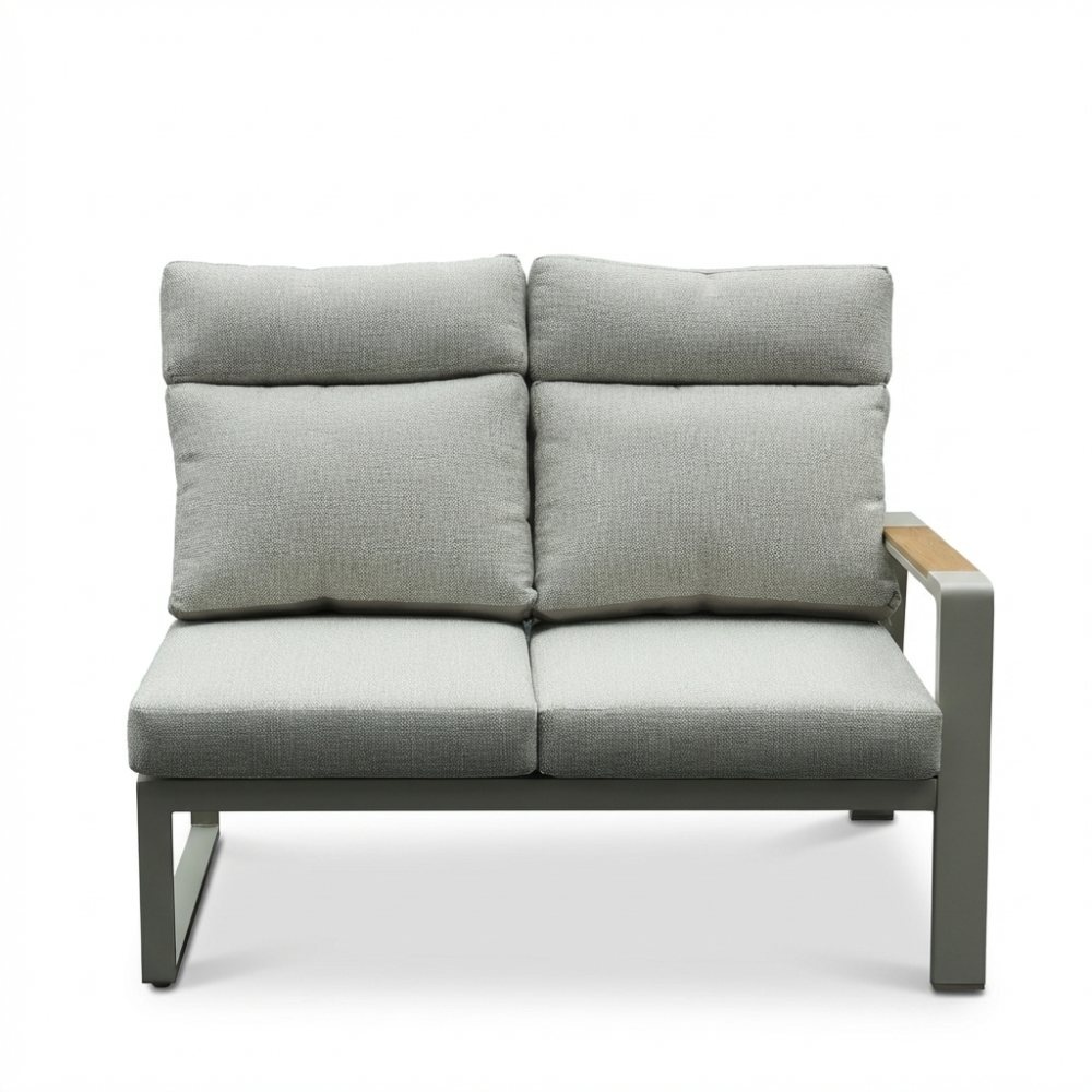 Manhattan dining loungeset - verstelbaar 6 personen | aluminium + polywood | beige | 5-delig - 273x213cm