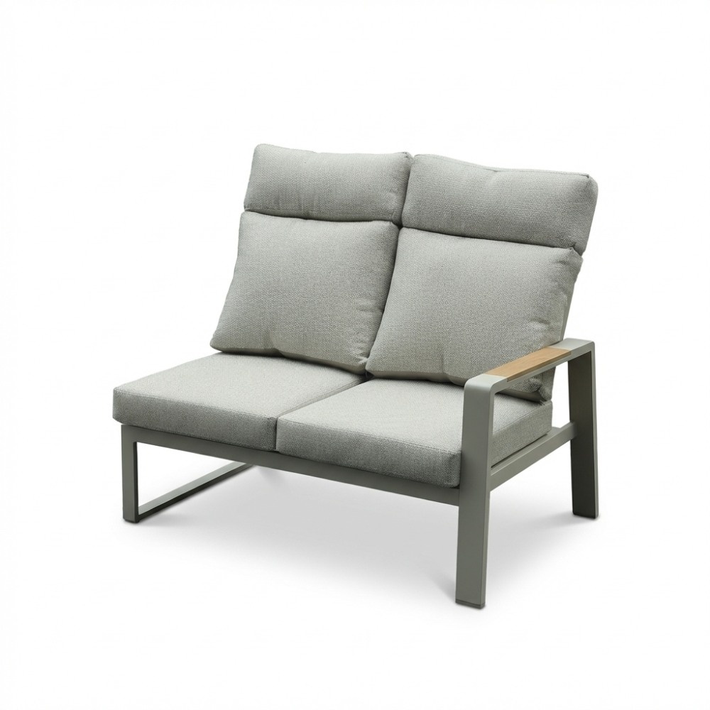 Manhattan dining loungeset - verstelbaar 6 personen | aluminium + polywood | beige | 5-delig - 273x213cm