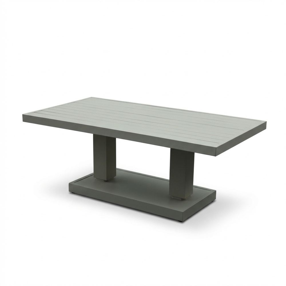 Manhattan dining loungeset - verstelbaar 6 personen | aluminium + polywood | beige | 5-delig - 273x213cm