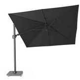 Challenger T² zweefparasol - premium doek | 300x300cm met Monza parasolvoet 90kg | Faded Black