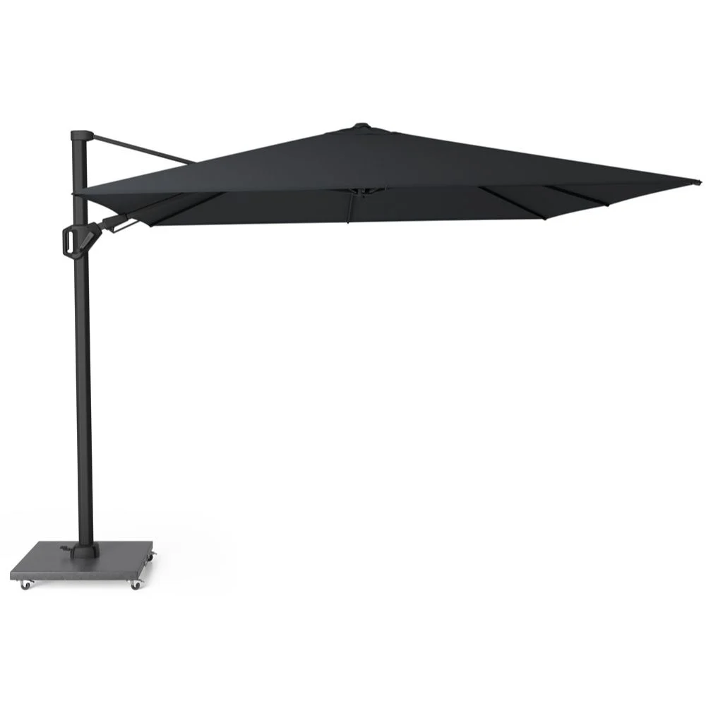 Challenger T² zweefparasol - premium doek | 300x300cm met Monza parasolvoet 90kg | Faded Black