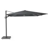 Challenger T² Glow zweefparasol | 300x300cm met Monza parasolvoet 90kg | antraciet