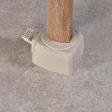 Challenger T² zweefparasol - premium doek | 400x300cm met Modena parasolvoet 150kg | Champagne/Teak look