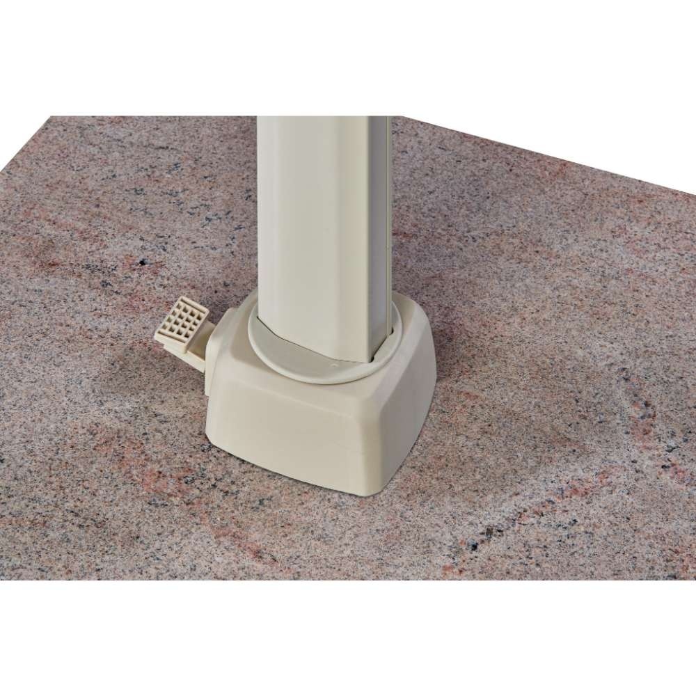 Challenger T² zweefparasol - premium doek | 400x300cm met Modena parasolvoet 120kg | Champagne/Sandstone