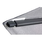 Challenger T² zweefparasol - premium doek | Ø350cm rond met Modena parasolvoet 120kg | Manhattan