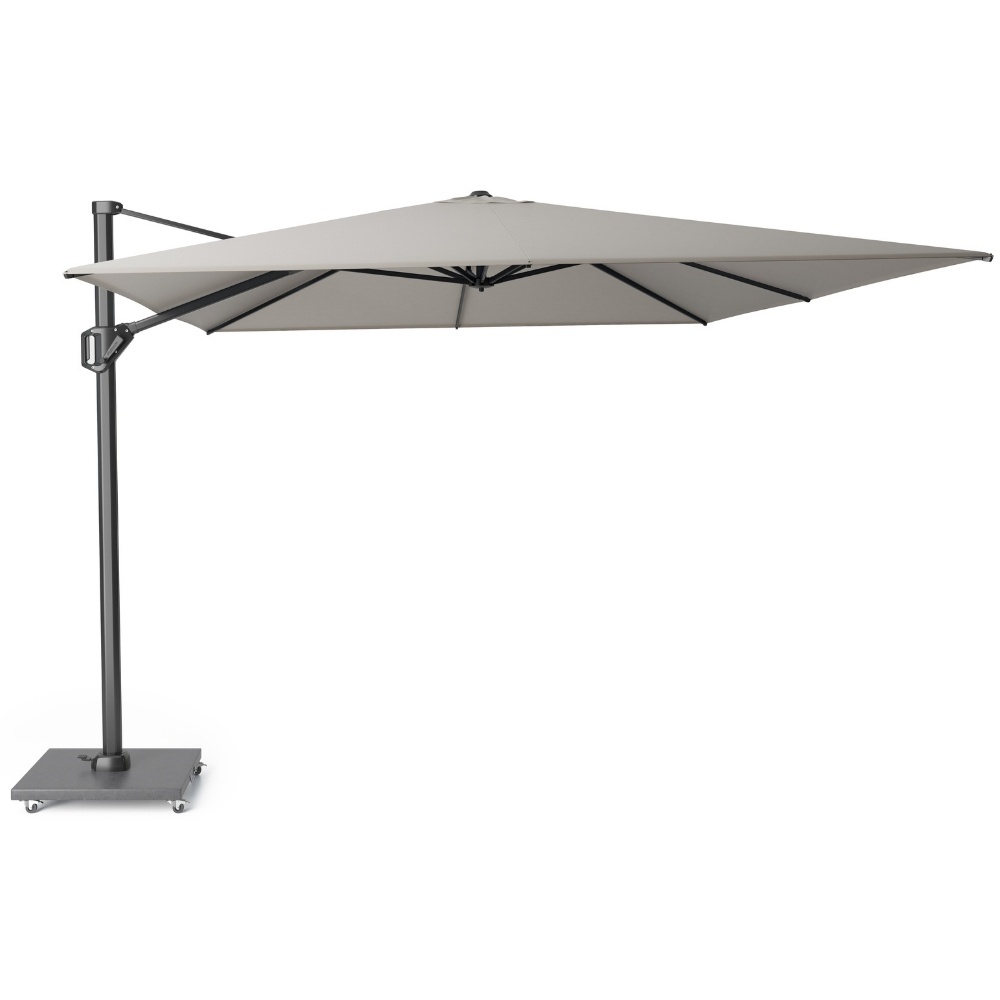Challenger T² zweefparasol - premium doek | 400x300cm met Modena parasolvoet 150kg | Manhattan