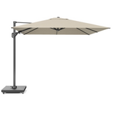 Challenger T² zweefparasol - premium doek | 400x300cm met Modena parasolvoet 150kg | Champagne