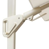 Nexus T² zweefparasol - premium doek | 300x300 met Venezia rond parasolvoet 90kg | Champagne/Sandstone