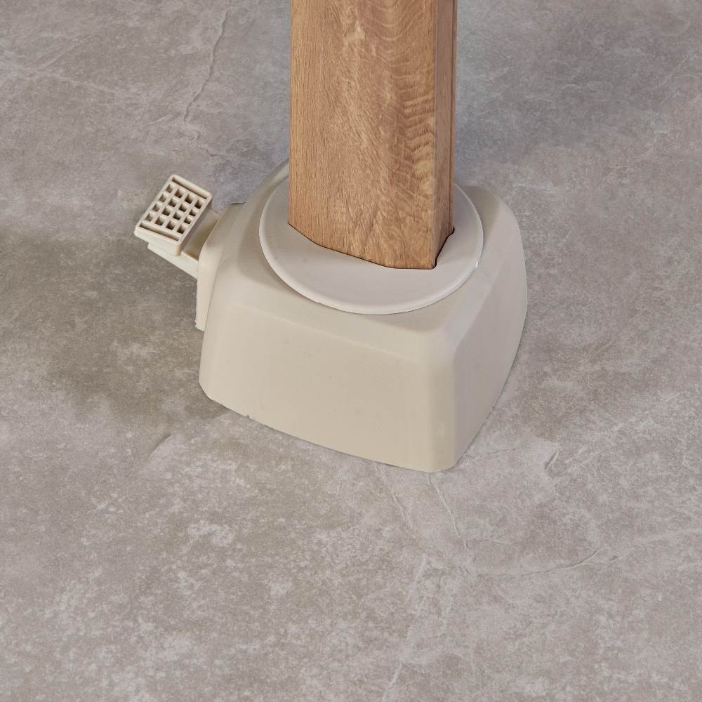 Challenger T² zweefparasol - premium doek | 260x350cm  | Champagne/Teak look