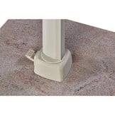 Voyager T² zweefparasol | 270x270cm met Venezia rond parasolvoet 90kg | Ivory/Sandstone