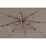 Nexus T² zweefparasol - premium doek | 300x300 met Venezia rond parasolvoet 90kg | Havana/Mocha