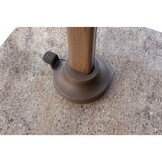 Nexus T² zweefparasol - premium doek | 300x300 met Venezia rond parasolvoet 90kg | Havana/Mocha