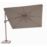 Nexus T² zweefparasol - premium doek | 300x300 met Venezia rond parasolvoet 90kg | Havana/Mocha