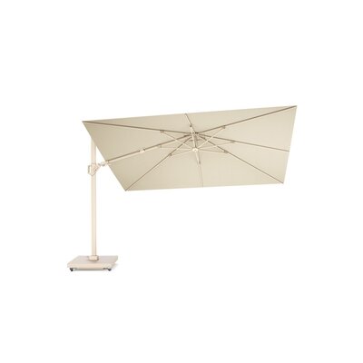 Challenger T² zweefparasol - premium doek | 260x350cm met Rocca parasolvoet 90kg | Champagne/Sandstone