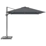Voyager T² zweefparasol | 270x270cm met Rocca parasolvoet 90kg | antraciet