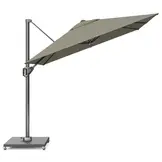 Voyager T¹ zweefparasol | 250x250cm met Rocca parasolvoet 90kg | taupe
