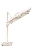 Voyager T¹ zweefparasol | 250x250cm met Rocca parasolvoet 90kg | Ivory/Sandstone