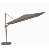 Nexus T² zweefparasol - premium doek | 300x300 met Rocca parasolvoet 90kg | Havana/Mocha