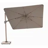 Nexus T² zweefparasol - premium doek | 300x300 met Rocca parasolvoet 90kg | Havana/Mocha