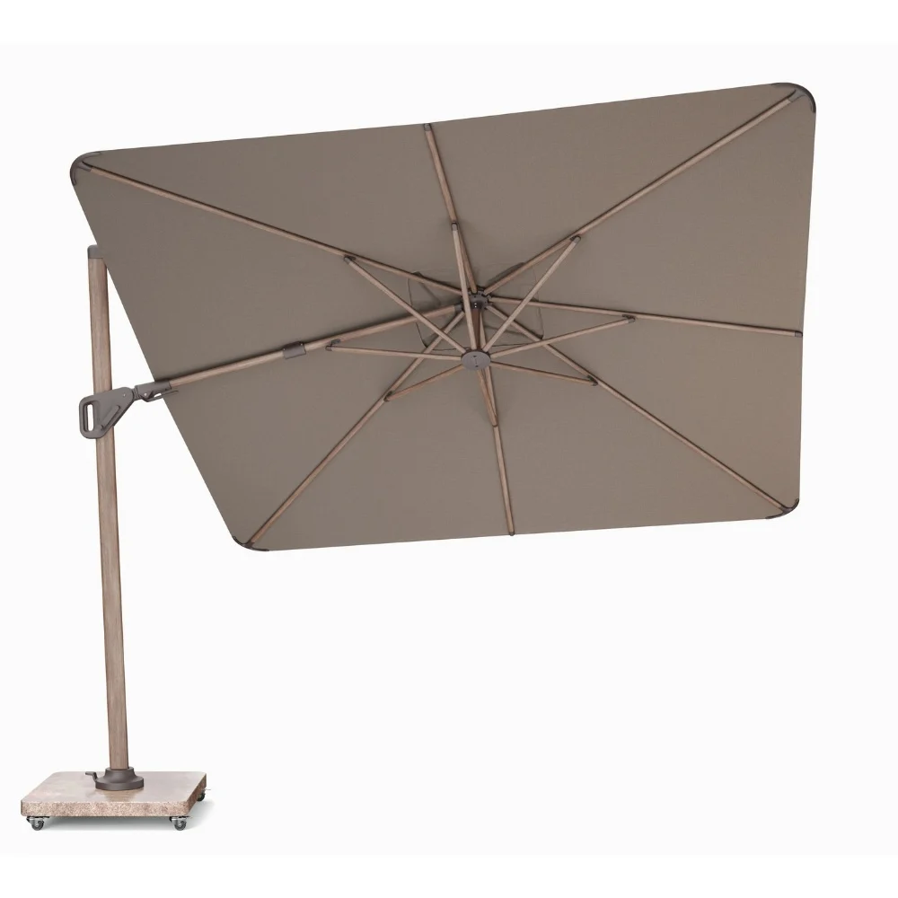 Nexus T² zweefparasol - premium doek | 300x300 met Rocca parasolvoet 90kg | Havana/Mocha