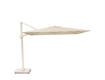 Nexus T² zweefparasol - premium doek | 300x300 met Rocca parasolvoet 90kg | Champagne/Sandstone