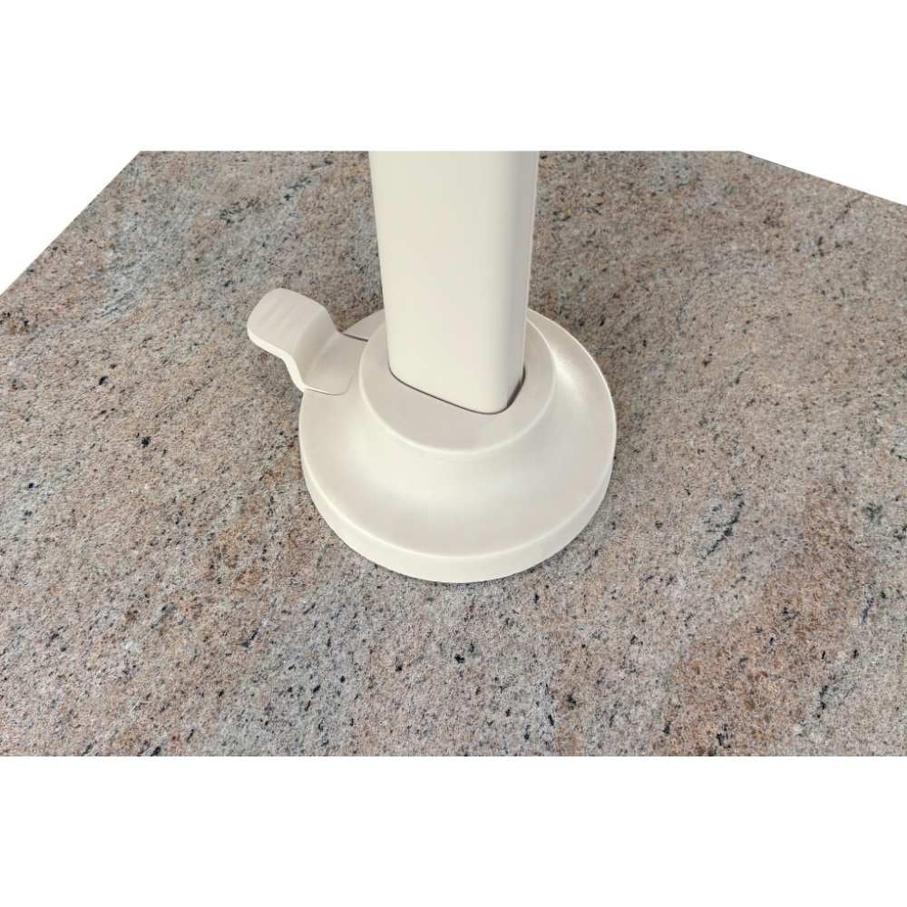 Nexus T² zweefparasol - premium doek | 300x300 met Rocca parasolvoet 90kg | Champagne/Sandstone