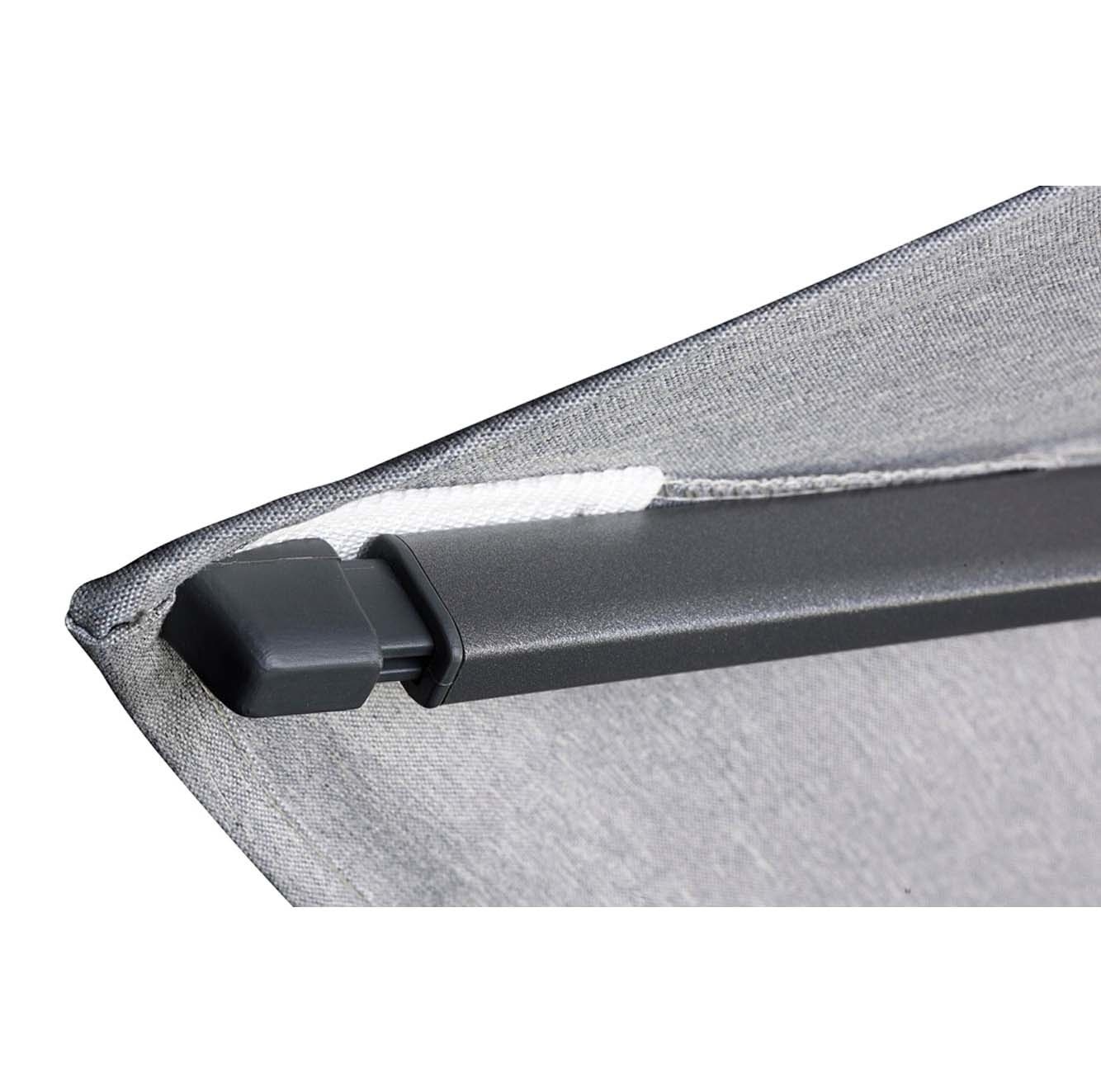 Challenger T² zweefparasol | Ø350cm rond met Rocca parasolvoet 90kg | Light Grey