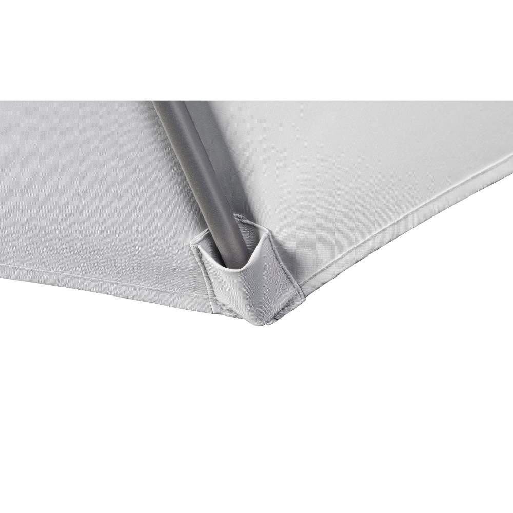 Challenger T² zweefparasol | 350x260cm met Rocca parasolvoet 90kg | Light Grey