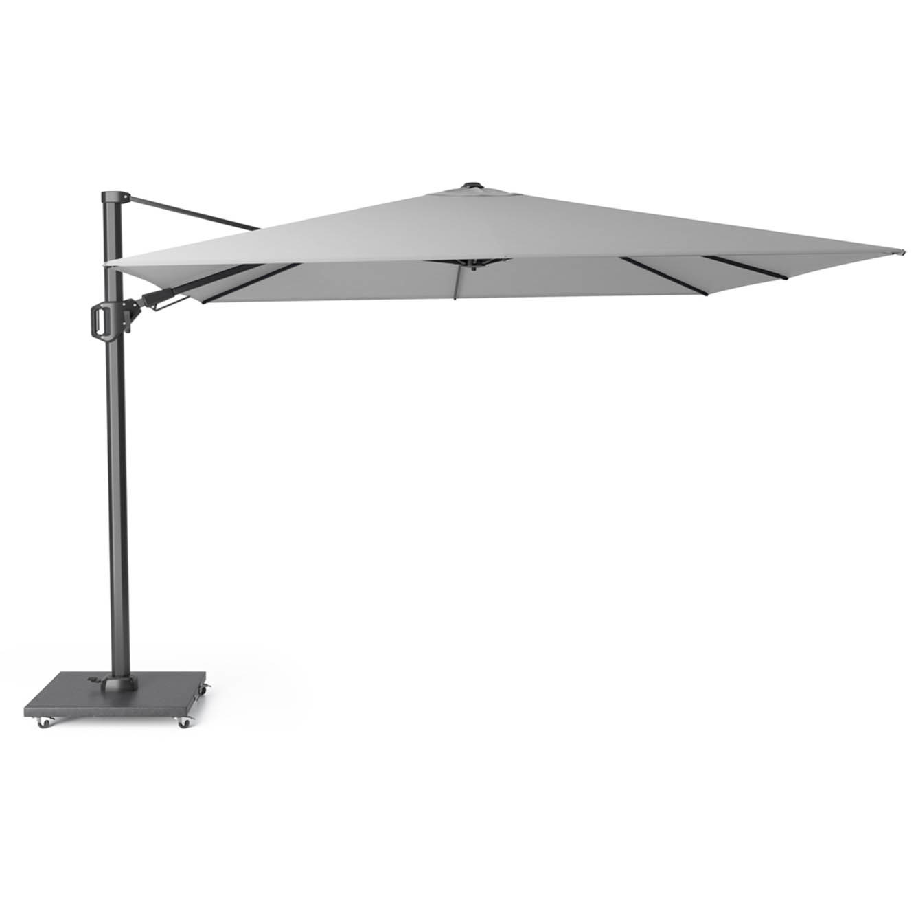 Challenger T² zweefparasol | 300x300cm met Rocca parasolvoet 90kg | wit